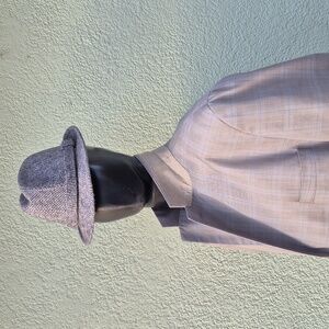 Lineage Men's Viscose Blend (3) Button Plaid Blazer